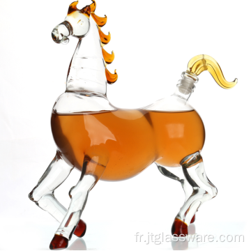 Carafe à liqueur et spiritueux en forme de cheval sur mesure